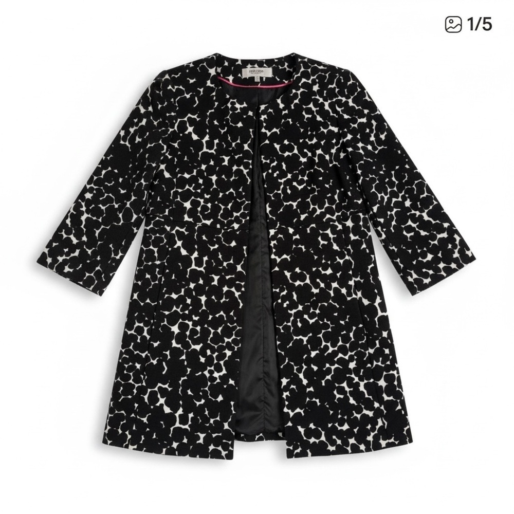 Jones Studio Black and White Patterned Jacket Women’s Size 8